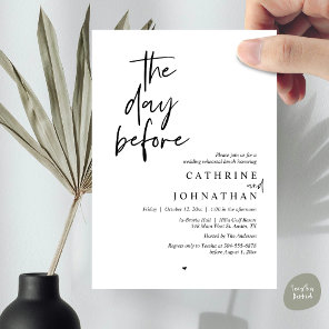 The day before, Wedding Rehearsal Lunch Invitation