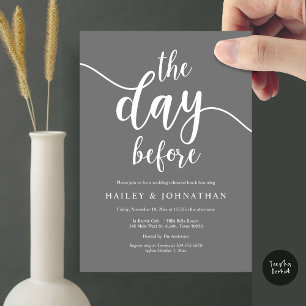 The day before, Wedding Rehearsal Lunch or Brunch Invitation