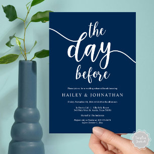 The day before, Wedding Rehearsal Lunch or Brunch Invitation