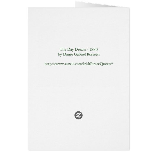 The Day Dream by Dante Gabriel Rossetti (Back)