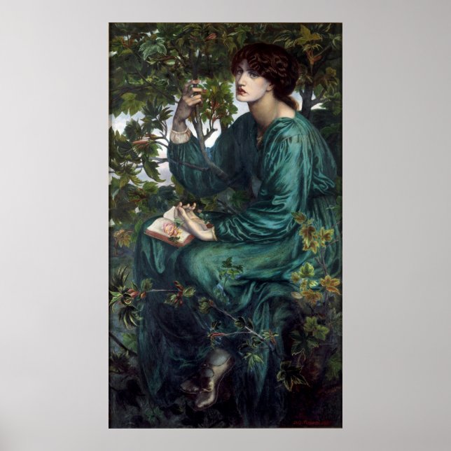 The Day Dream by Dante Gabriel Rossetti Poster (Front)