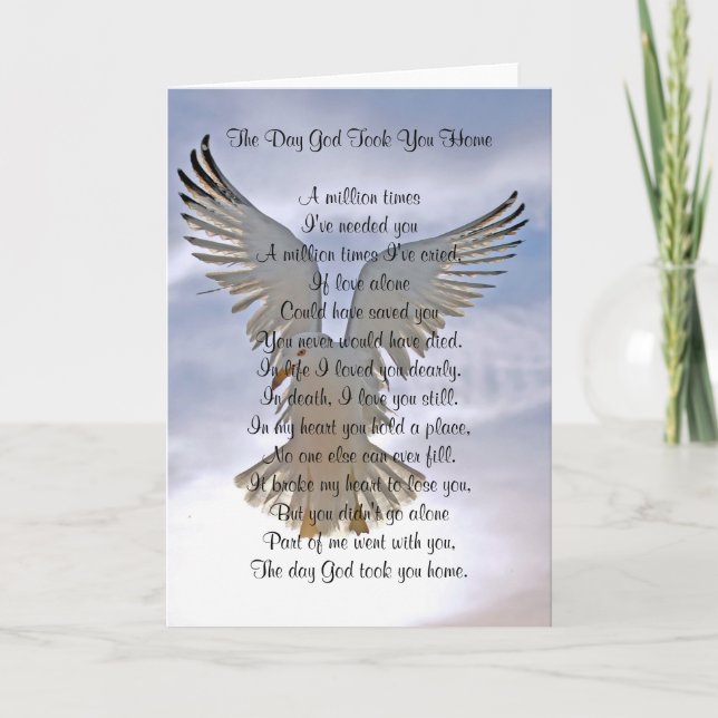 The Day God Took You Home Card (Front)