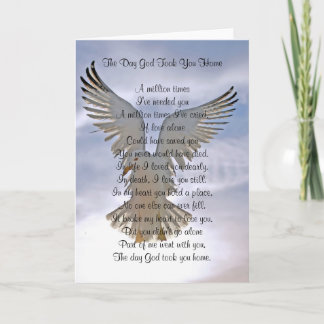 The Day God Took You Home Card