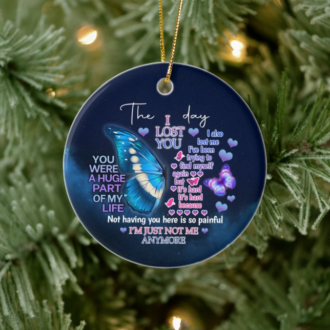 The day I lost you Ceramic Ornament (Tree)