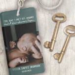 The Day I Met My Daddy Father's Keychain<br><div class="desc">Add a photograph of your baby on the day they met their daddy,  as well as their name and date of birth for a first Father's Day or Christmas gift that will be treasured forever.</div>
