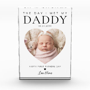 The Day I Met My Daddy First Fathers Day Photo Block