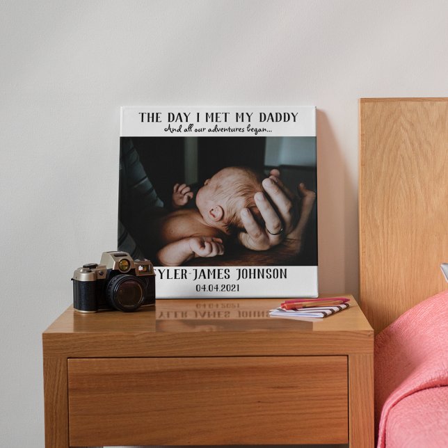 The Day I Met My Daddy Photo First Father's Day  Acrylic Print (Creator Uploaded)