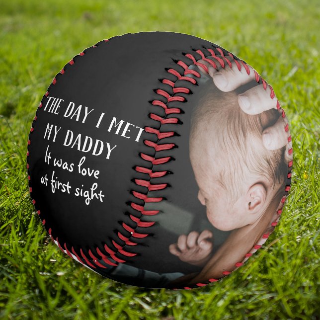 The Day I Met My Daddy Photo First Father's Day Baseball (Creator Uploaded)