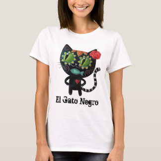 The Day of The Dead Black Cat T-Shirt