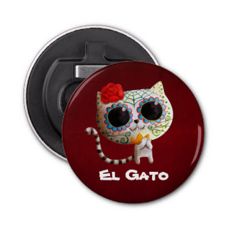 The Day of The Dead Cute Cat Bottle Opener