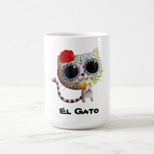 The Day of The Dead Cute Cat Coffee Mug
