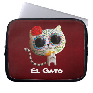 The Day of The Dead Cute Cat Laptop Sleeve