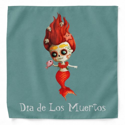 The Day of The Dead Mermaid Bandana