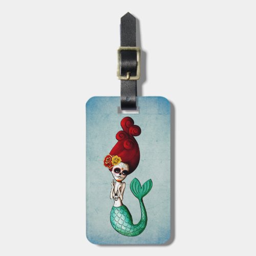 The Day of The Dead Mermaid Beauty Luggage Tag