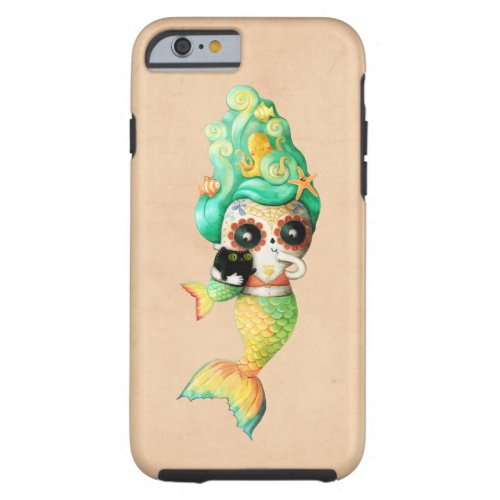 The Day of The Dead Mermaid Girl Tough iPhone 6 Case