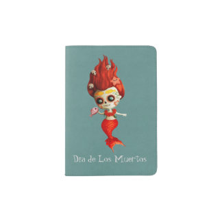 The Day of The Dead Mermaid Passport Holder