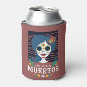 The Day Of The Dead Mexican Sugar Skull Gift Can Cooler