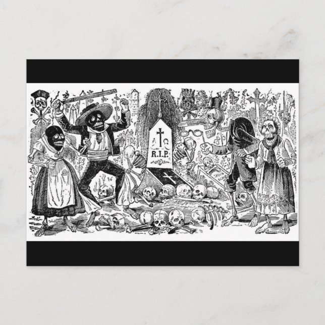 The Day of the Dead, Mexico. Circa early 1900's Postcard (Front)