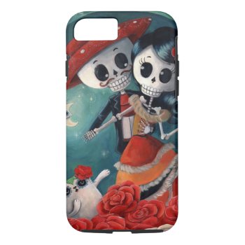 The Day Of The Dead Skeleton Lovers Iphone 8/7 Case by colonelle at Zazzle