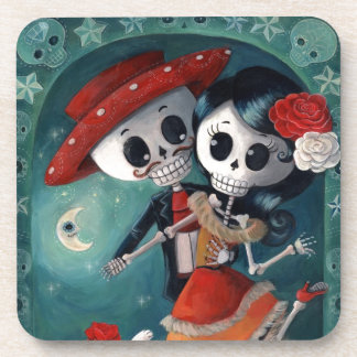 The Day of The Dead Skeleton Lovers Coaster