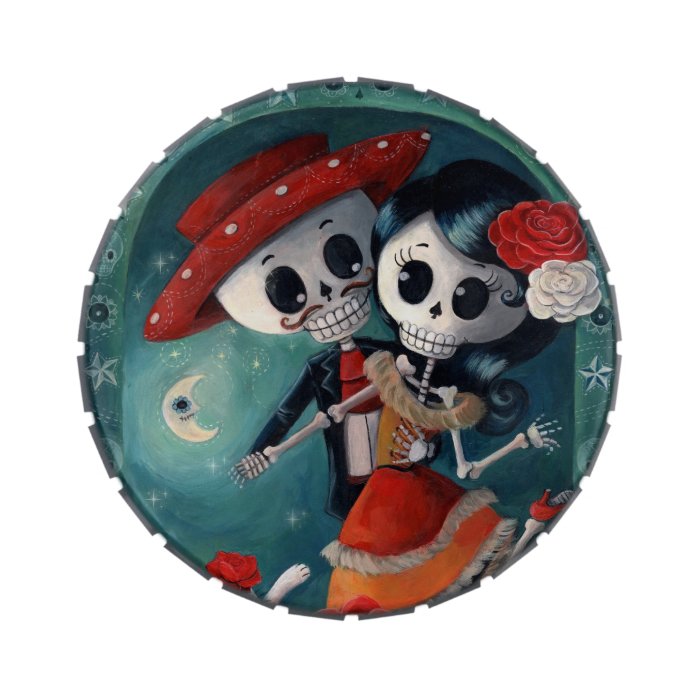 The Day of The Dead Skeleton Lovers Jelly Belly Candy Tins | Zazzle