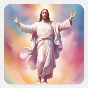 The Day of the Lord Jesus Square Sticker