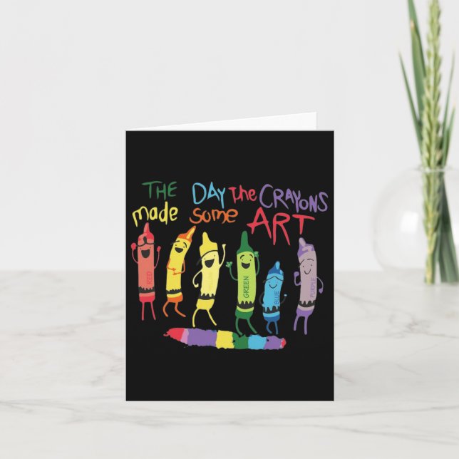The Day The Crayons Quit Birthday Decorations Funn Card (Front)