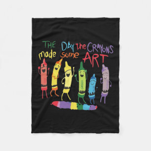The Day The Crayons Quit Birthday Decorations Funn Fleece Blanket