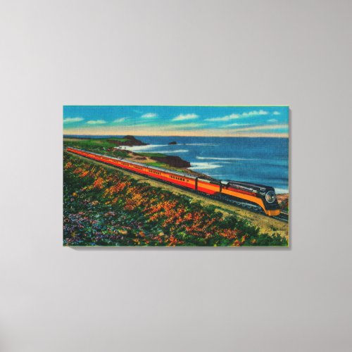 The Daylight Limited Train on California Canvas Print