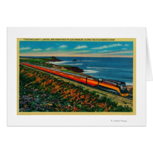 The Daylight Limited Train on California Cards (Front Horizontal)