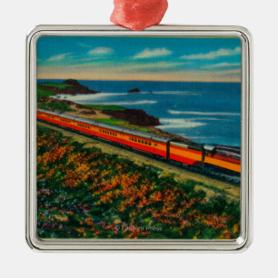 The Daylight Limited Train on California Metal Ornament
