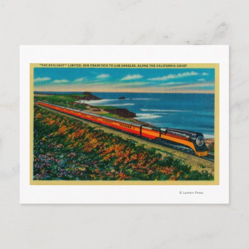 The Daylight Limited Train on California Postcard
