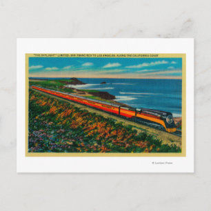 The Daylight Limited Train on California Postcard