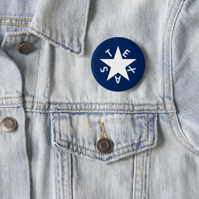 The De Zavala Badge (Republic of Texas flag) Button (In Situ)