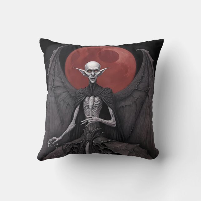 The Dead and the Underdead Throw Pillow (Back)