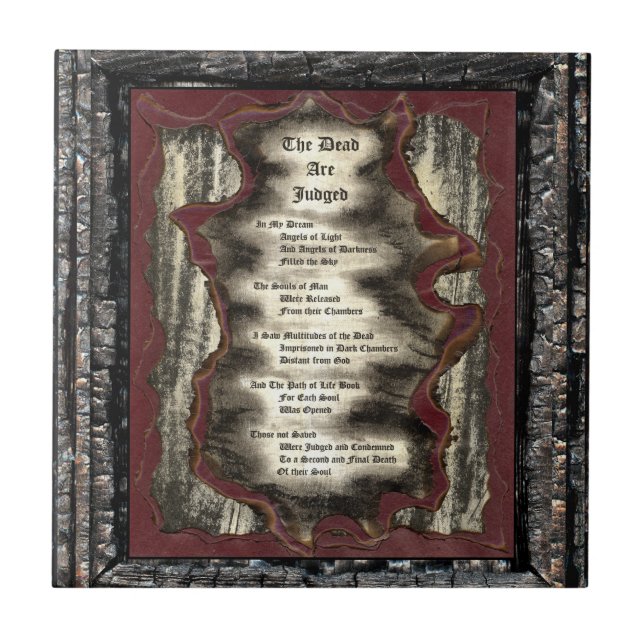 The Dead Are Judged Ceramic Tile (Front)