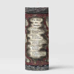 The Dead Are Judged Pillar Candle