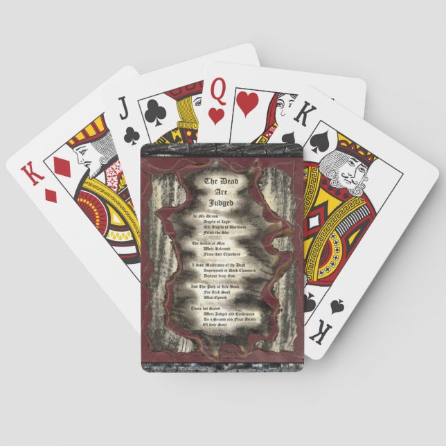 The Dead Are Judged Poker Cards (Back)