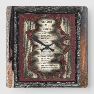 The Dead Are Judged Square Wall Clock