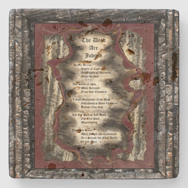 The Dead Are Judged Stone Coaster (Front)