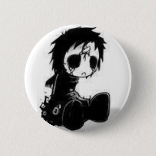 the dead gothic doll button (Front)