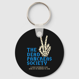 The dead pancreas society diabetes awareness keychain