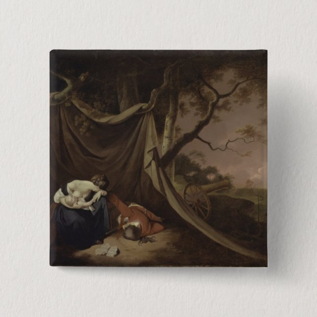The Dead Soldier, c.1789 (oil on canvas) Pinback Button (Front)