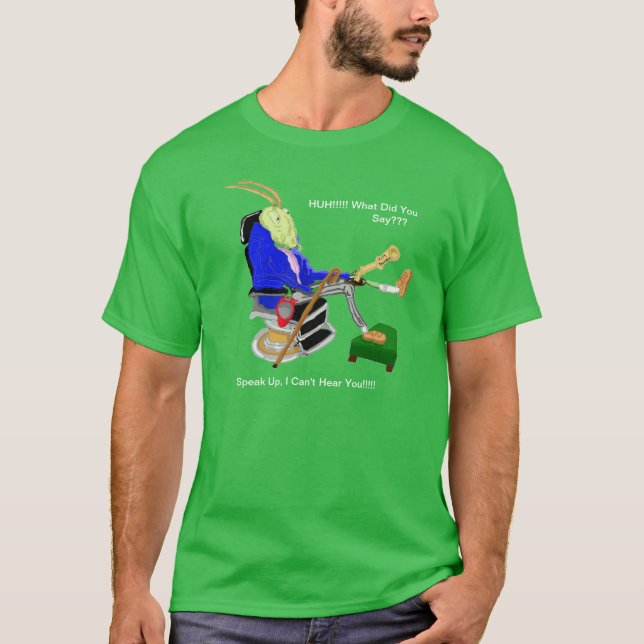 The Deaf Cricket And The Ear Trumpet T-Shirt (Front)