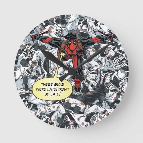 The Death of Deadpool Comic Cover Round Clock