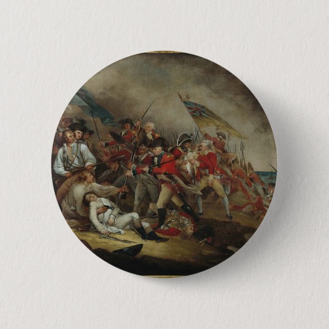 The Death Of General Warren At Bunker Hill Button (Front)