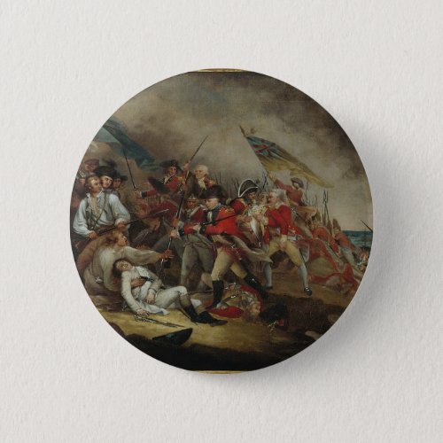 The Death Of General Warren At Bunker Hill Button
