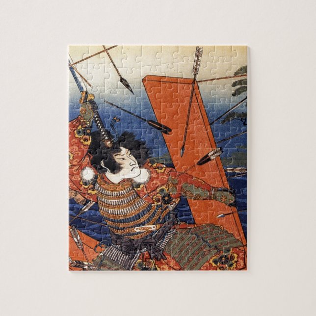 The Death of Nitta Yoshioki at the Yaguchi Ferry Jigsaw Puzzle (Vertical)