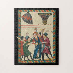 The Death Of Reinmar von Brennenberg Medieval Art Jigsaw Puzzle