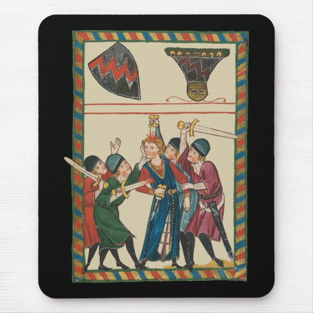 The Death Of Reinmar von Brennenberg Medieval Art Mouse Pad (Front)